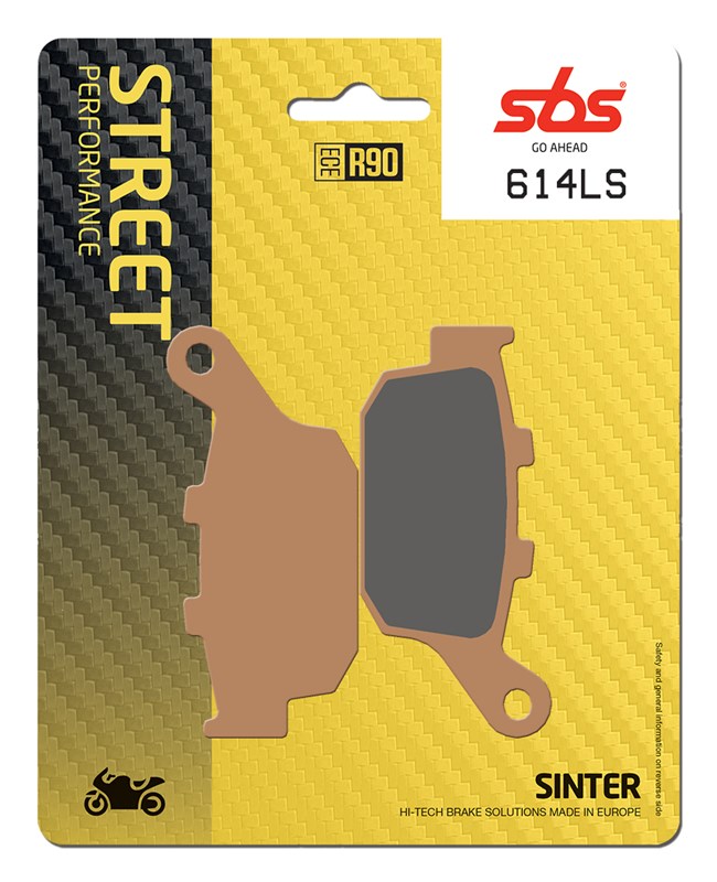 SBS brake pads KH140 street performance (excel) sinteredcolour gold (614LS)